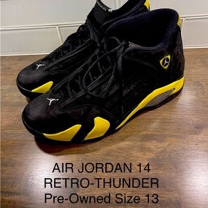 Air Jordan 14 Retro Thunder Pre-owned Size 13